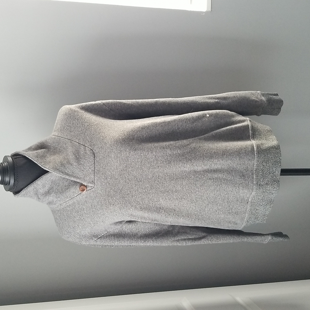 Gray Cotton Knit Pullover